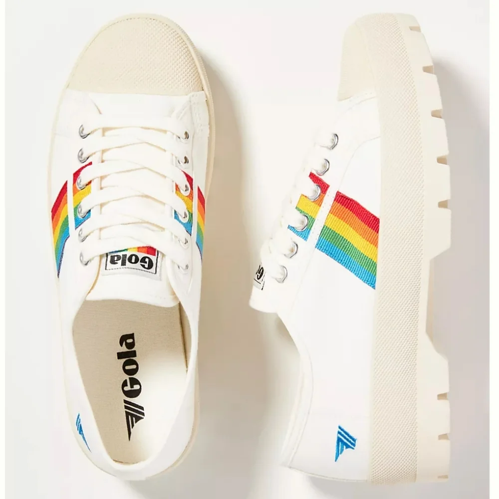 Gola Coaster Peak Rainbow Sneakers - off-white/multi - Picture 1 of 12